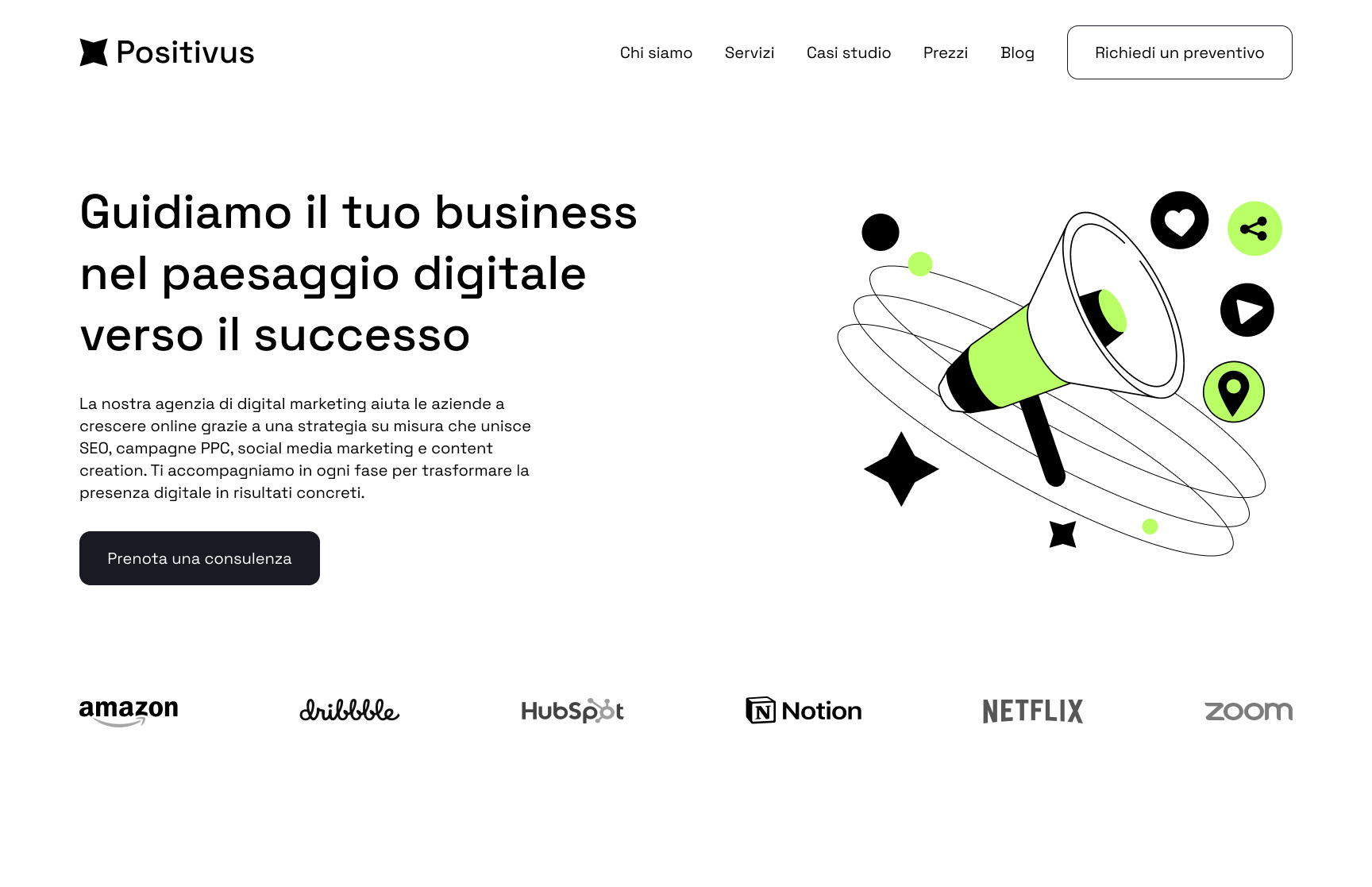Preset di animazioni riutilizzati su più pagine del sito